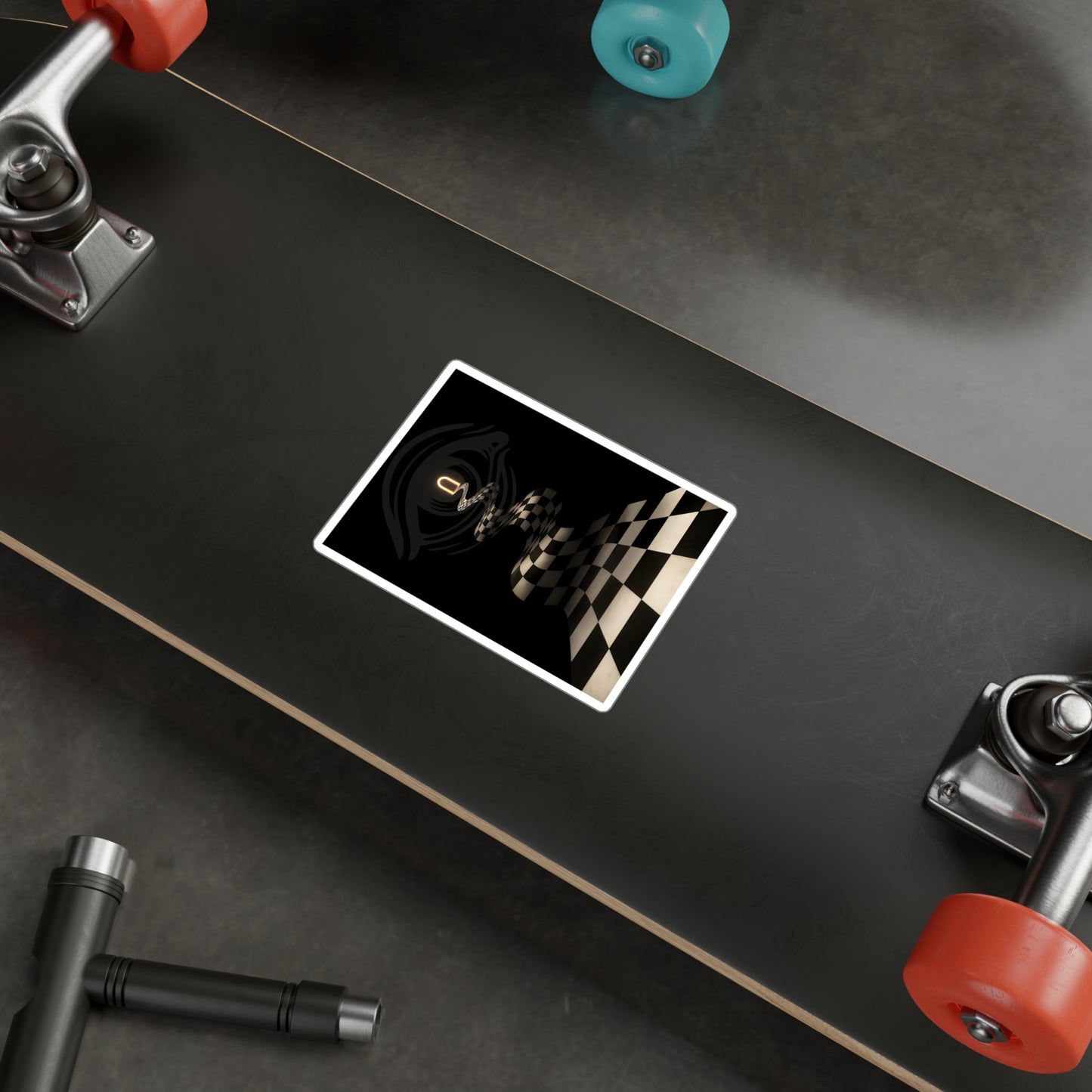 Chequered Path — Vinyl Sticker
