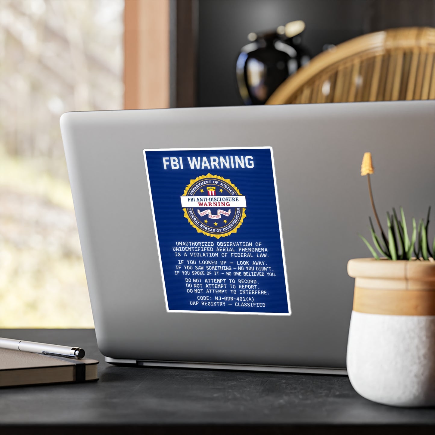 FBI WARNING — Vinyl Sticker