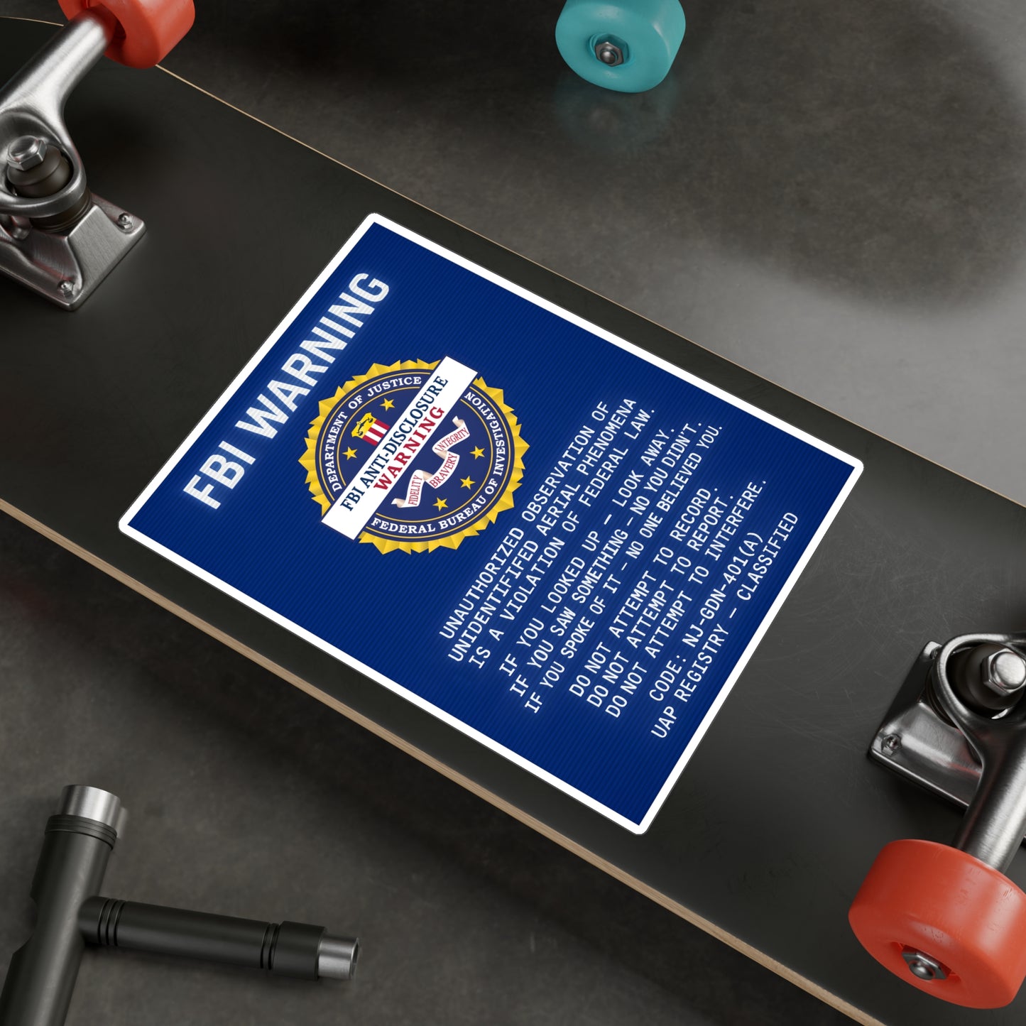 FBI WARNING — Vinyl Sticker