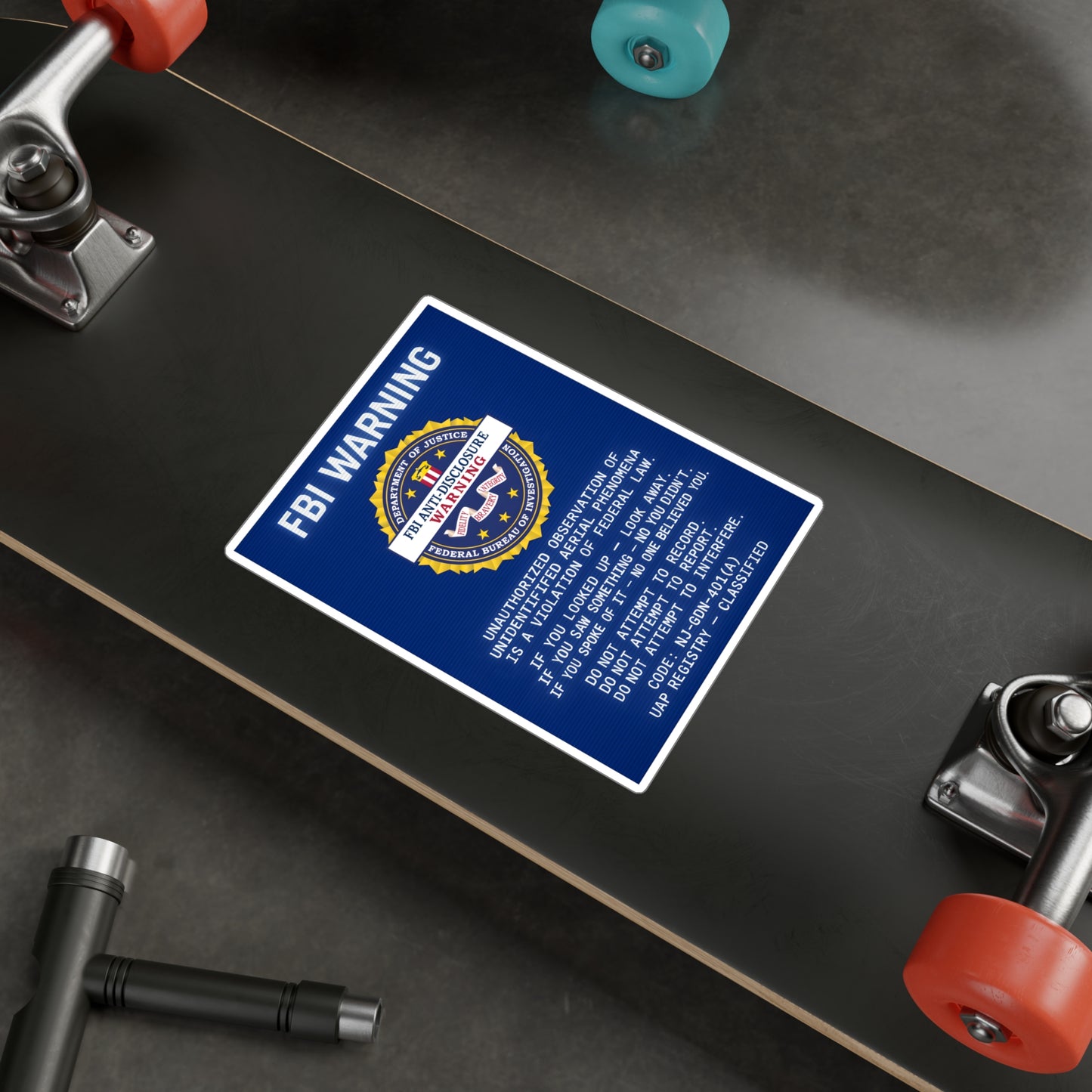 FBI WARNING — Vinyl Sticker