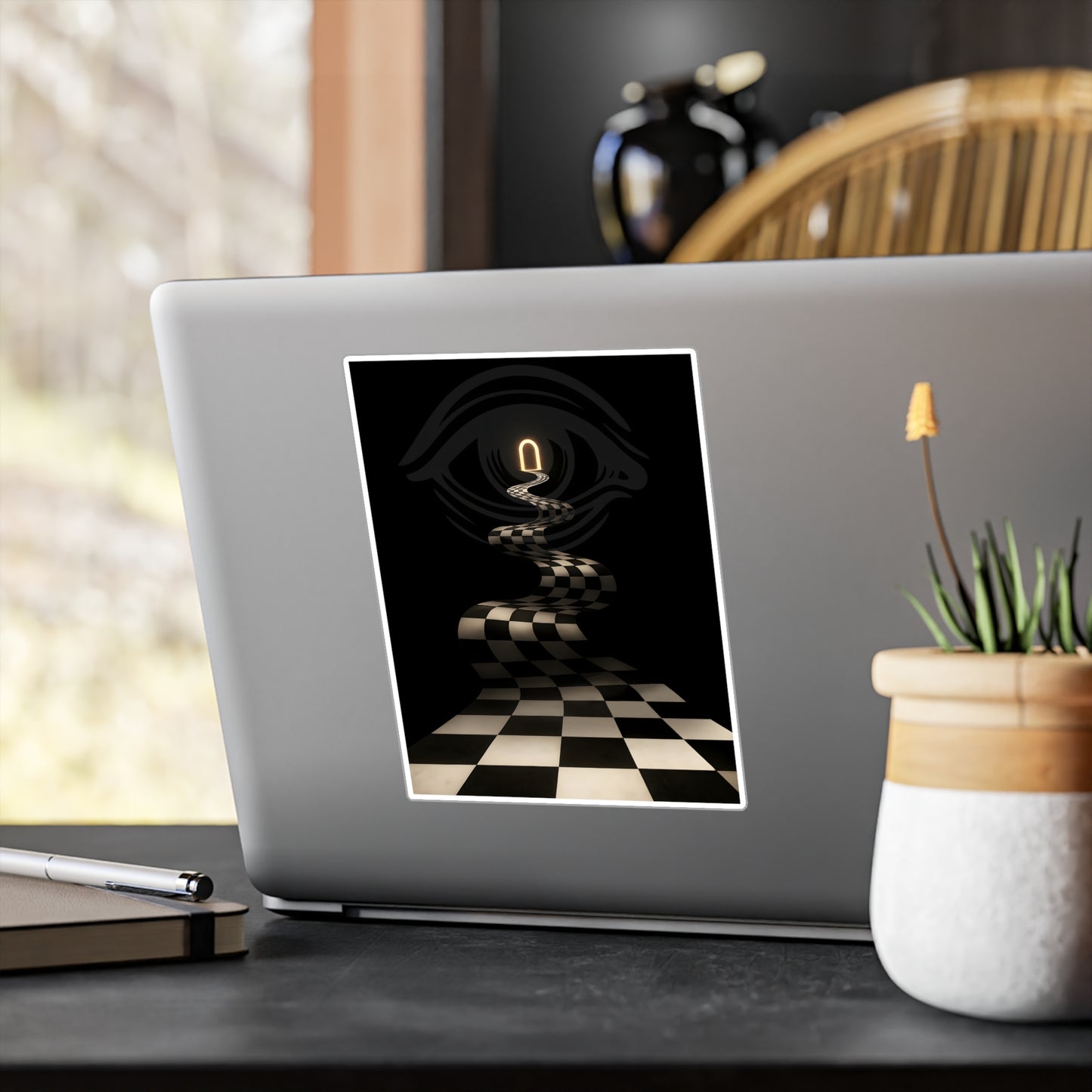 Chequered Path — Vinyl Sticker