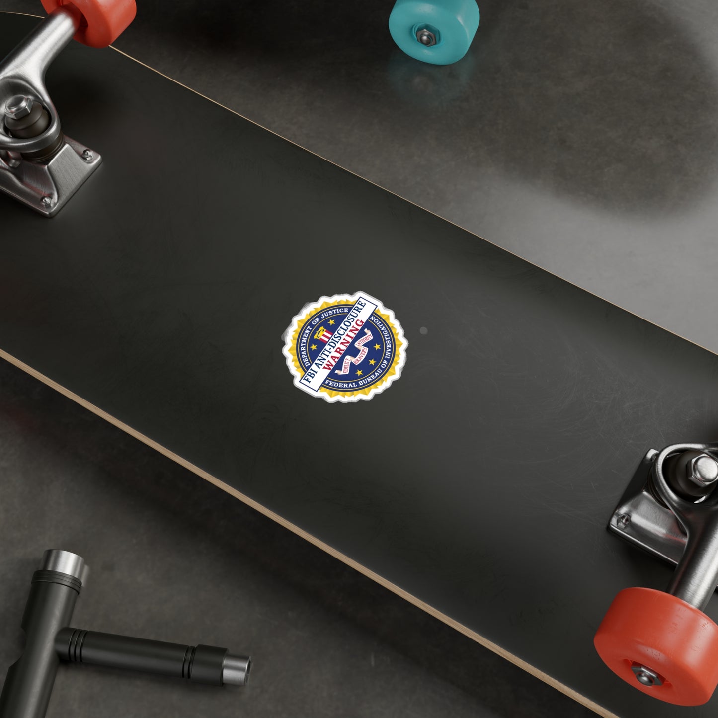FBI WARNING (Shield) — Vinyl Sticker