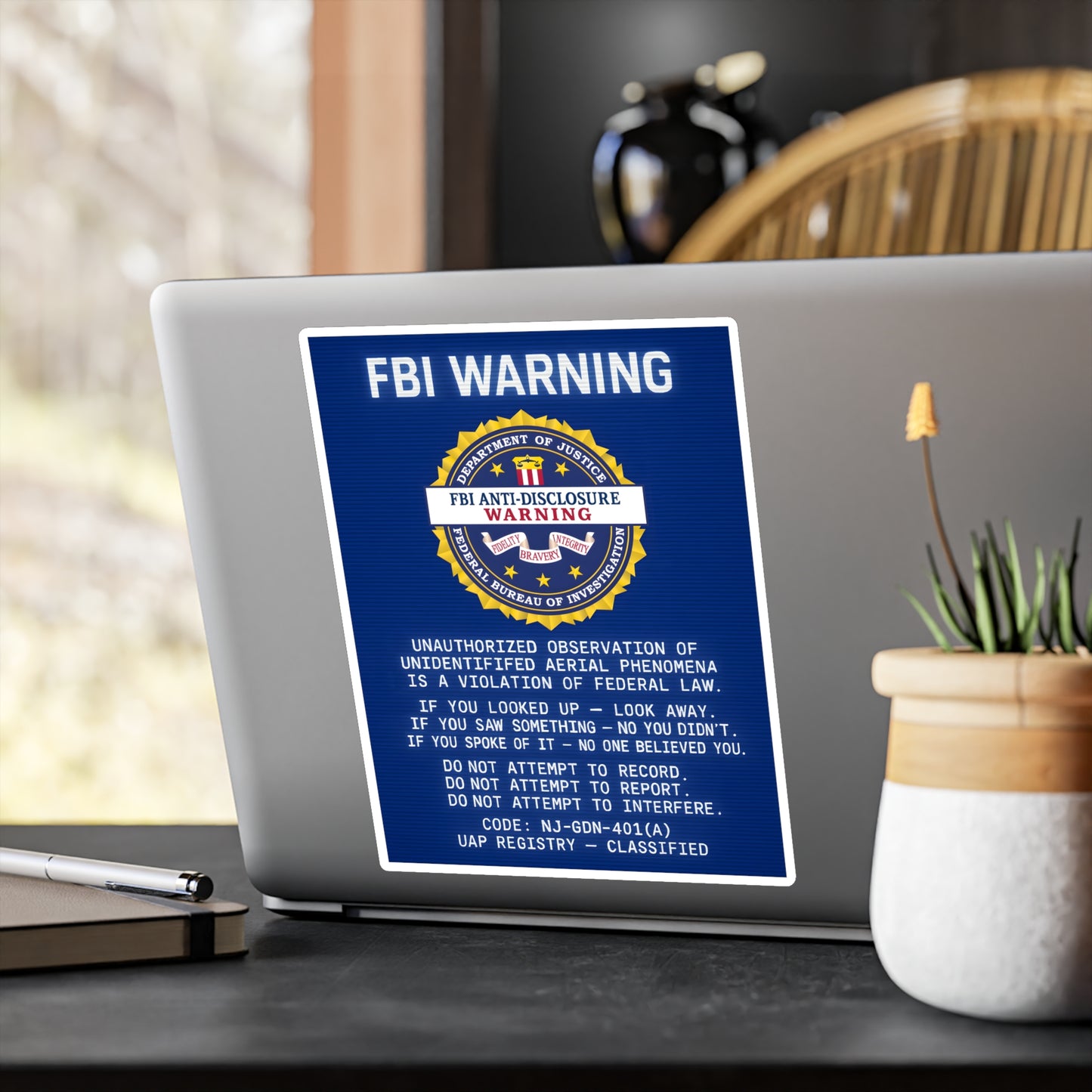 FBI WARNING — Vinyl Sticker
