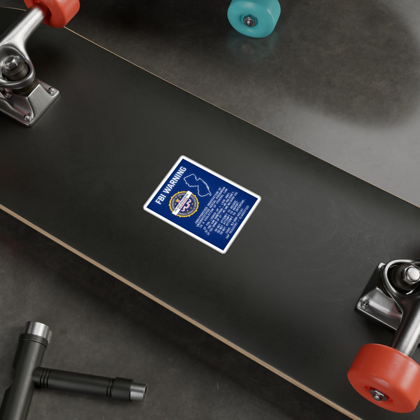 FBI WARNING (NJ Edition) — Vinyl Sticker