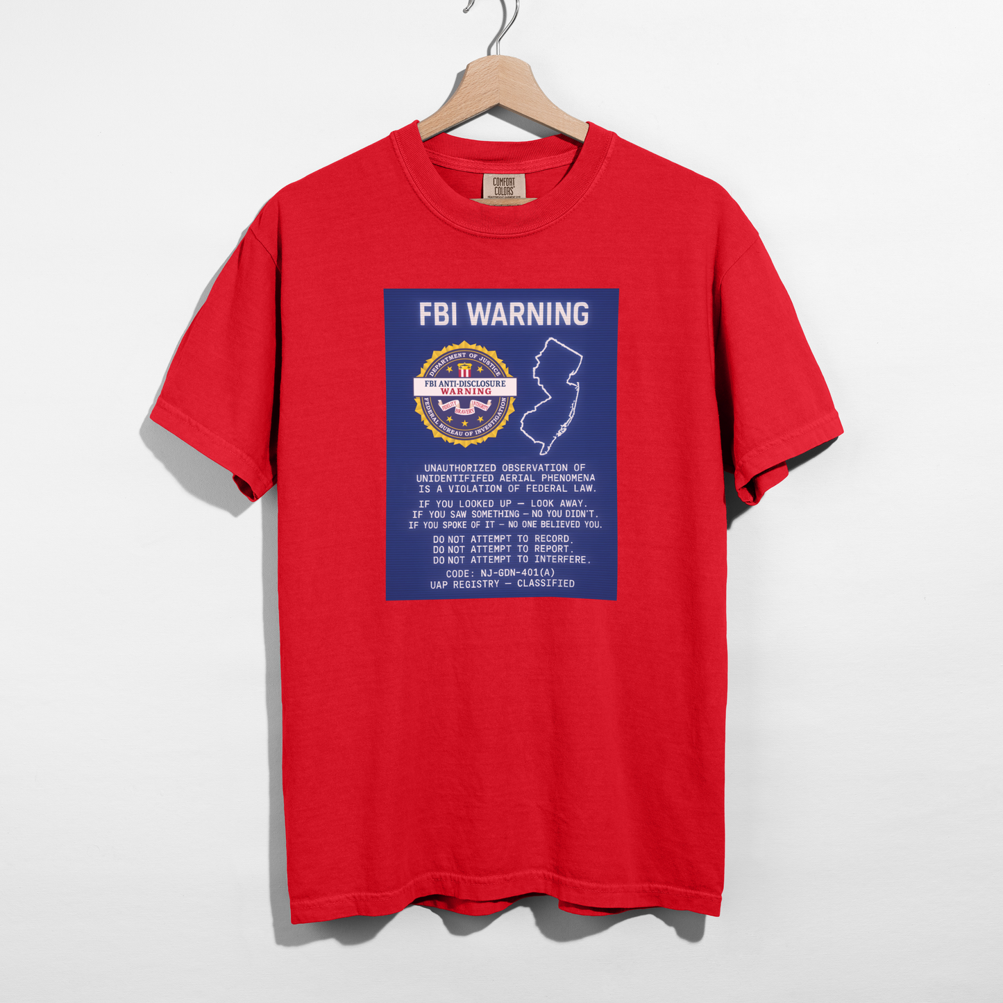 FBI WARNING (NJ Edition) — Pure Cotton Tee