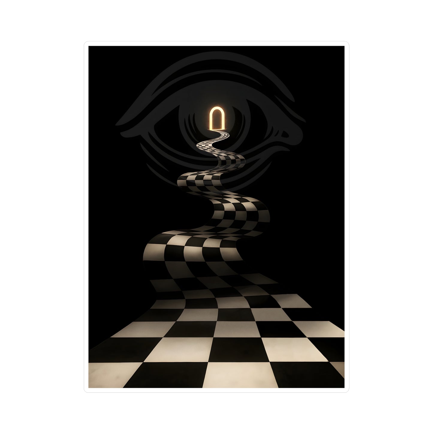 Chequered Path — Vinyl Sticker