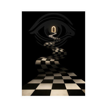 Chequered Path — Vinyl Sticker