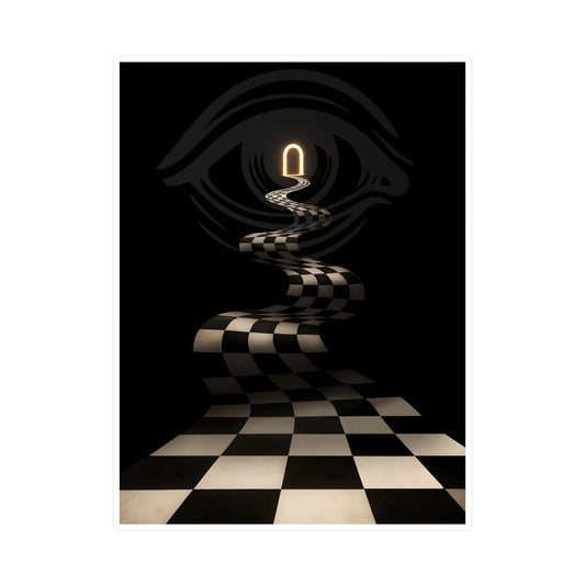 Chequered Path — Vinyl Sticker