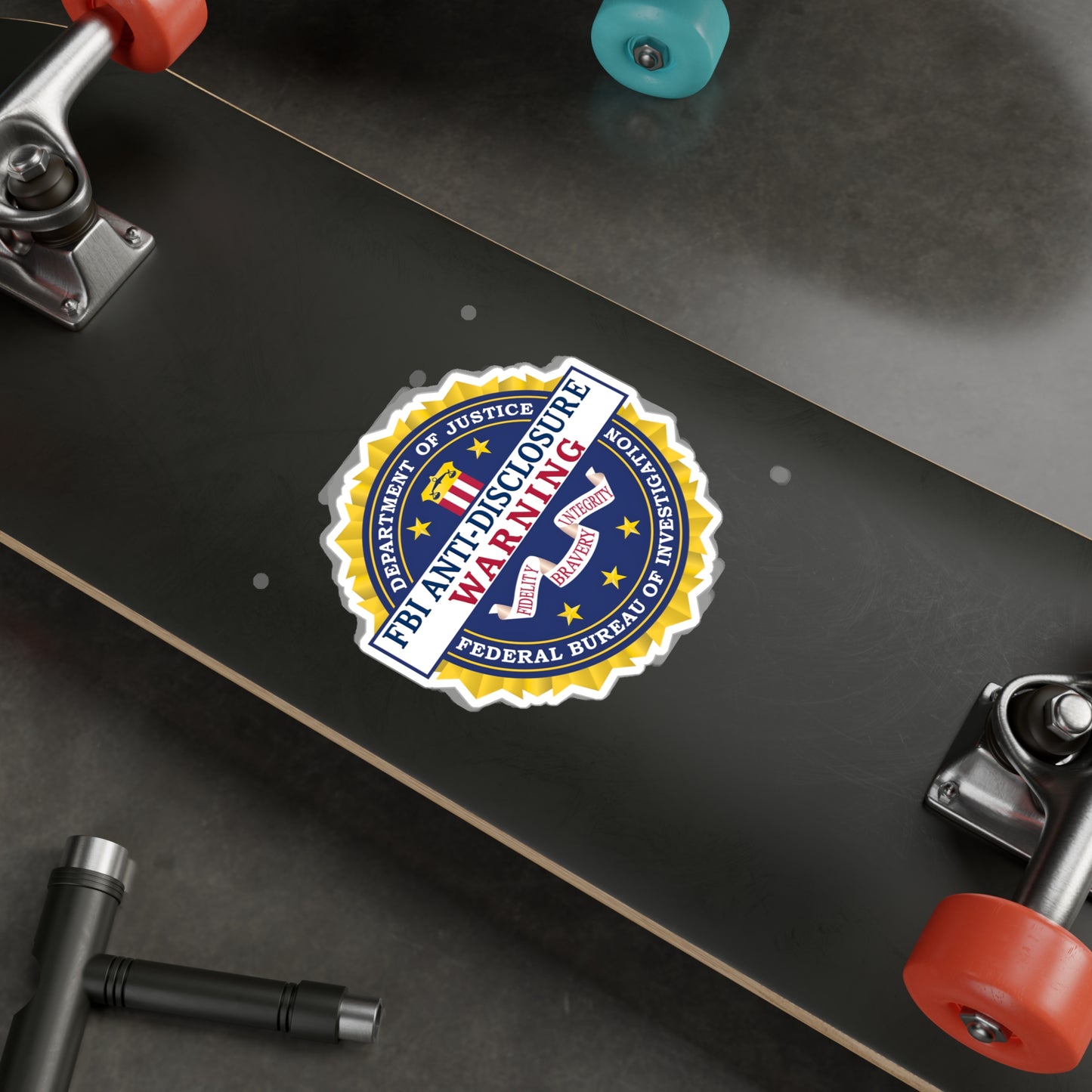 FBI WARNING (Shield) — Vinyl Sticker