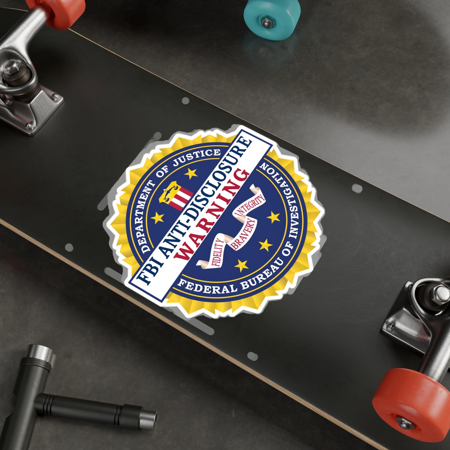 FBI WARNING (Shield) — Vinyl Sticker