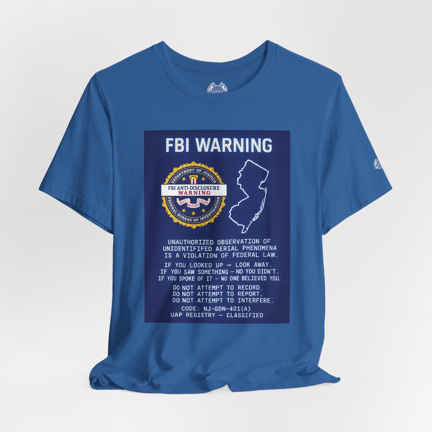 FBI WARNING (NJ EDITION) — Standard Issue Tee