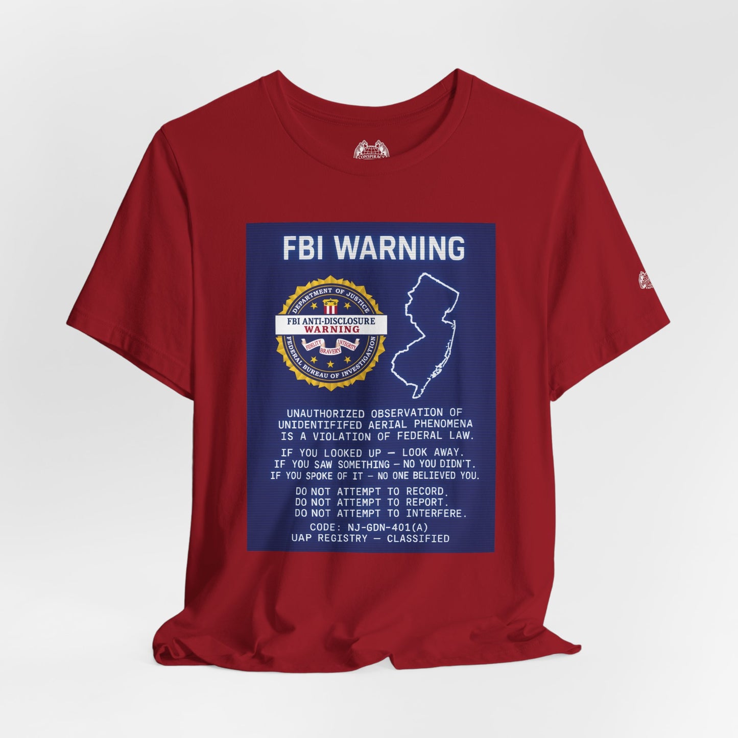 FBI WARNING (NJ EDITION) — Standard Issue Tee