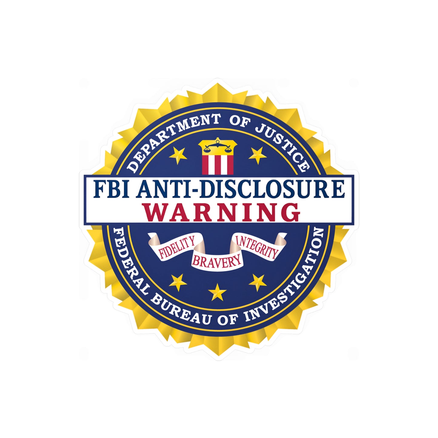 FBI WARNING (Shield) — Vinyl Sticker