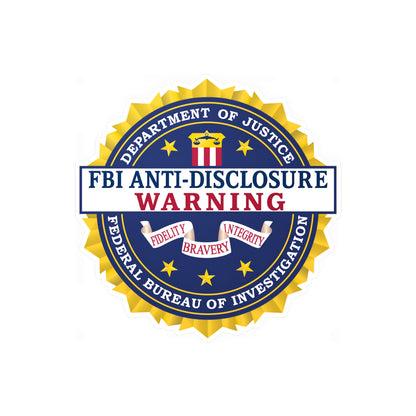 FBI WARNING (Shield) — Vinyl Sticker