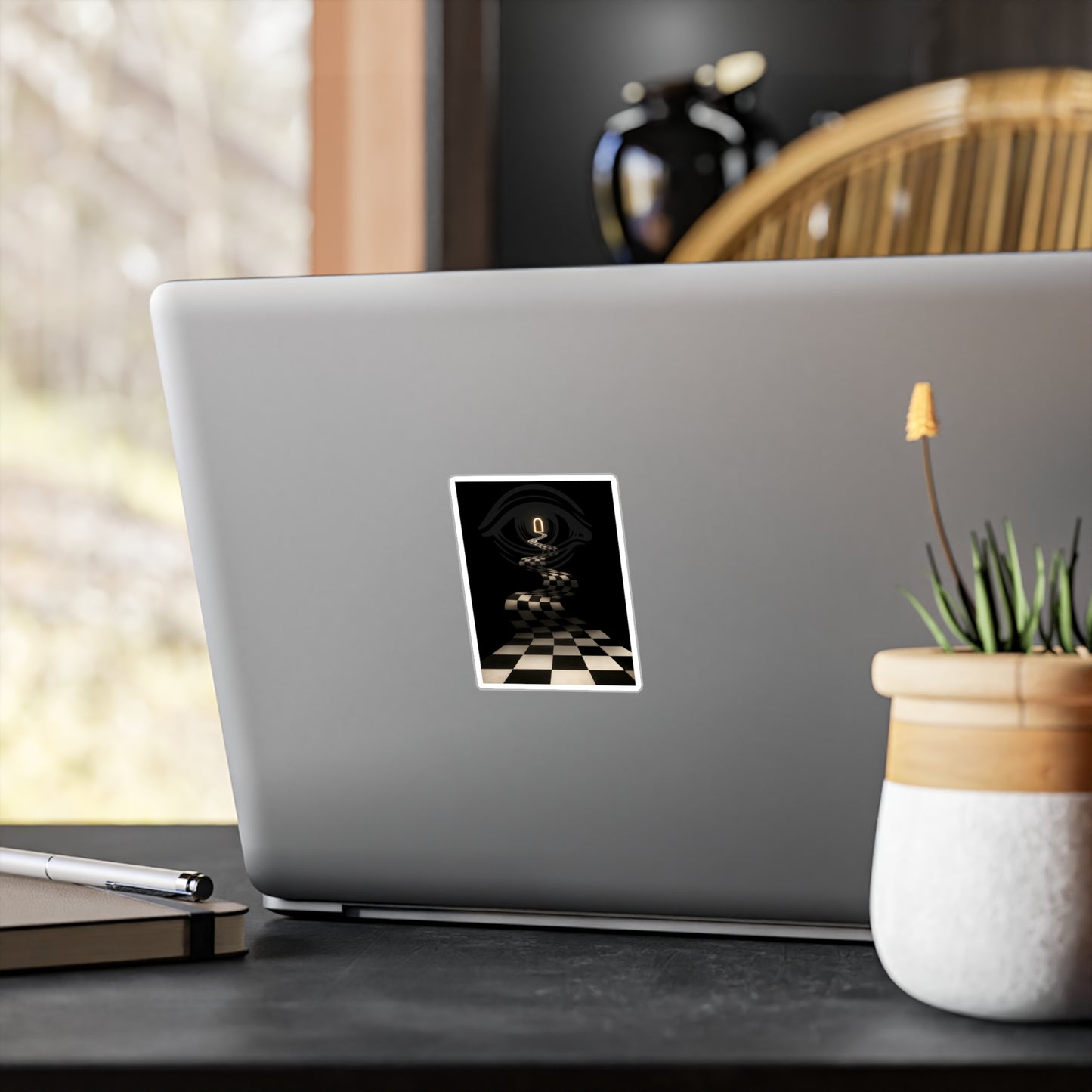 Chequered Path — Vinyl Sticker