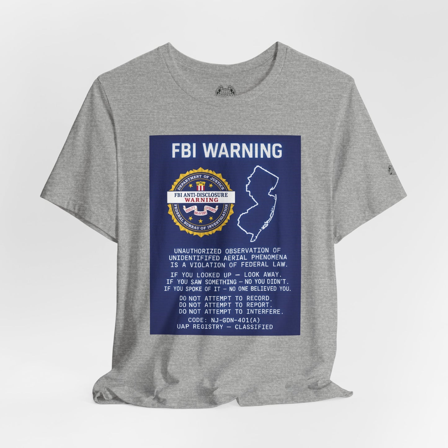 FBI WARNING (NJ EDITION) — Standard Issue Tee