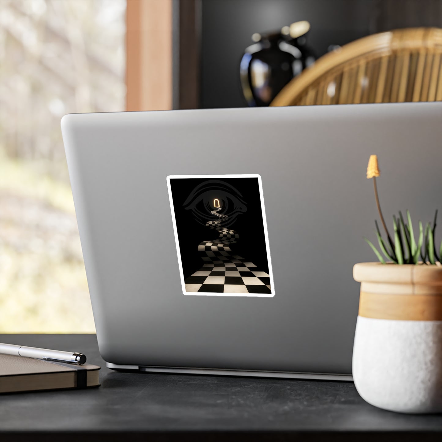 Chequered Path — Vinyl Sticker