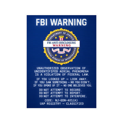 FBI WARNING — Vinyl Sticker