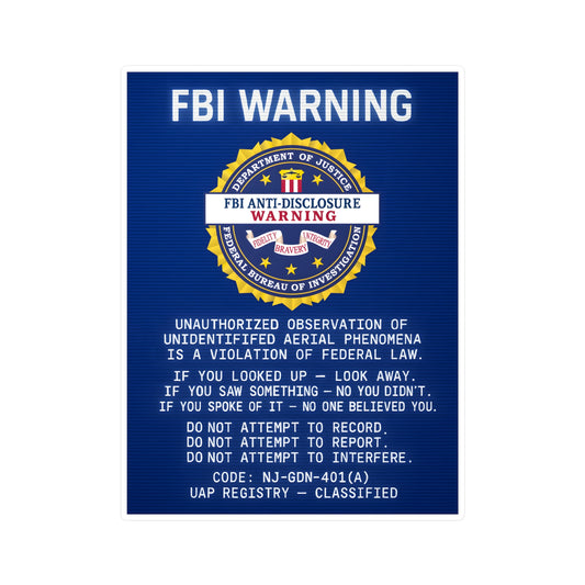 FBI WARNING — Vinyl Sticker