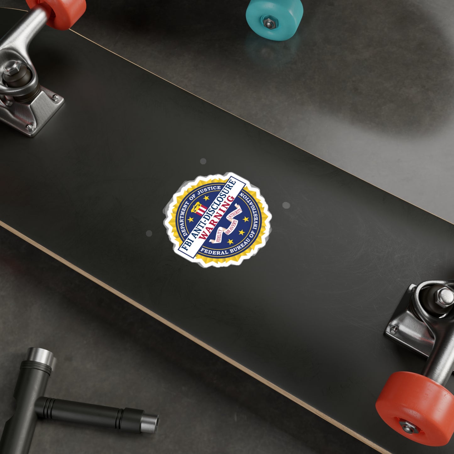 FBI WARNING (Shield) — Vinyl Sticker