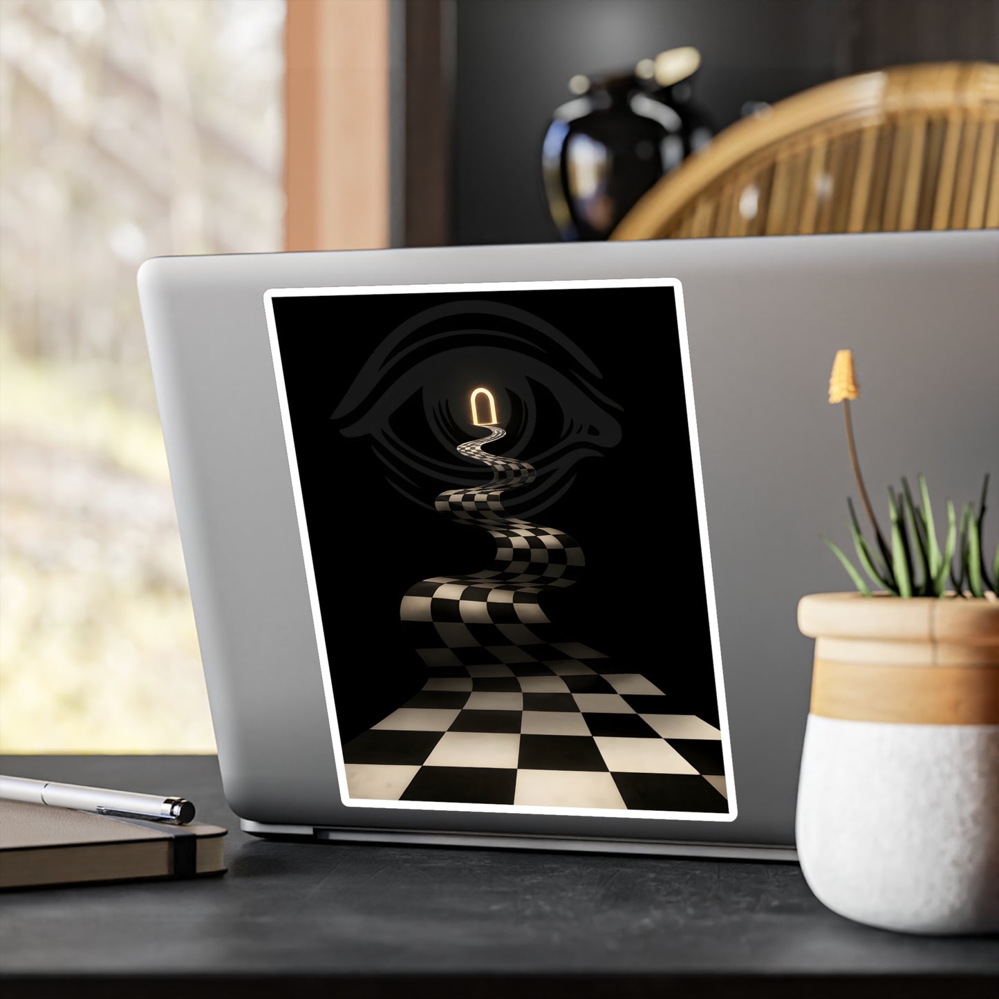 Chequered Path — Vinyl Sticker