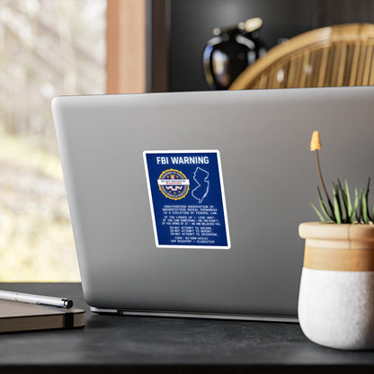 FBI WARNING (NJ Edition) — Vinyl Sticker