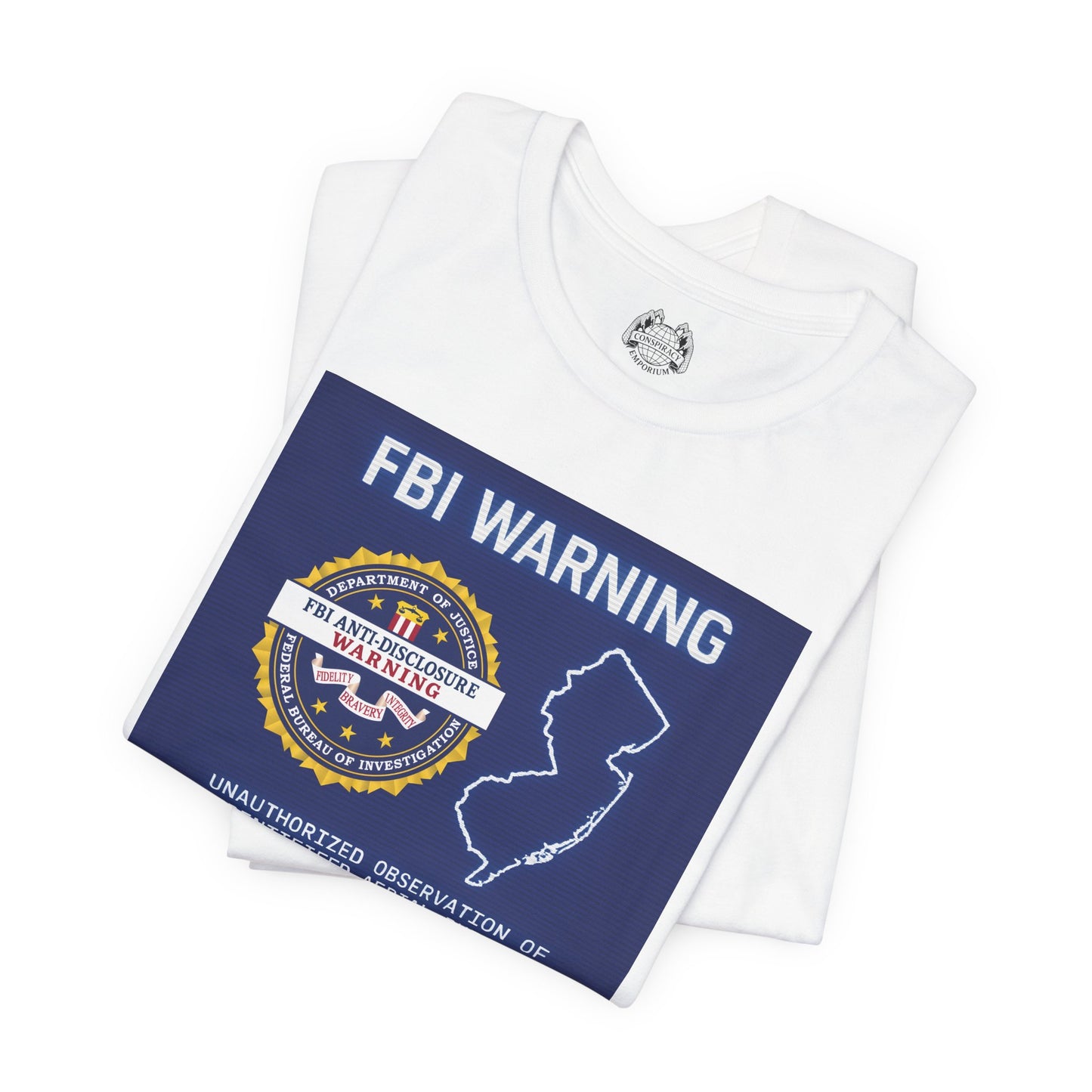 FBI WARNING (NJ EDITION) — Standard Issue Tee