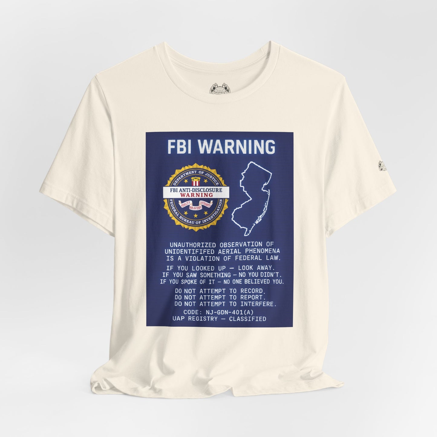FBI WARNING (NJ EDITION) — Standard Issue Tee