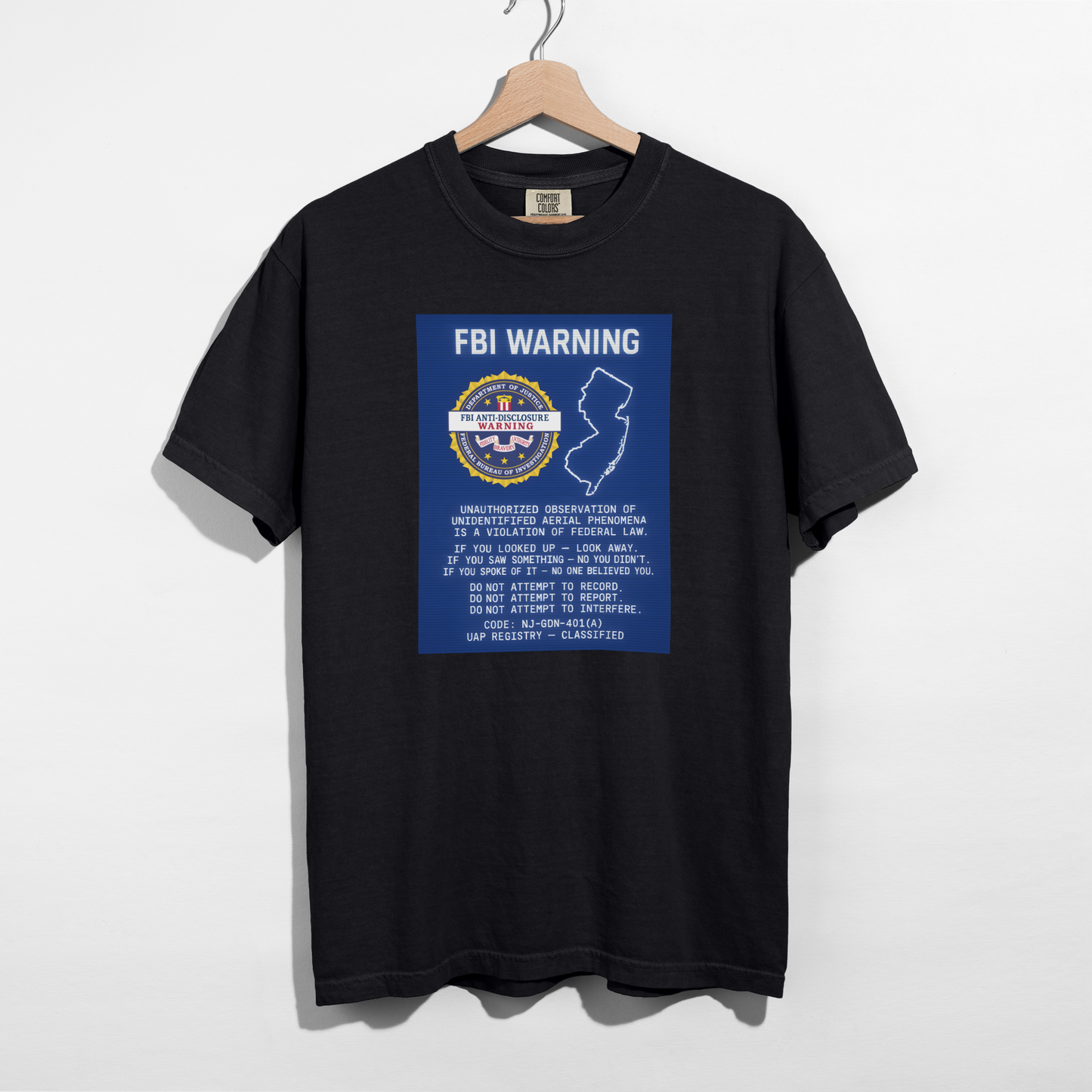 FBI WARNING (NJ Edition) — Pure Cotton Tee