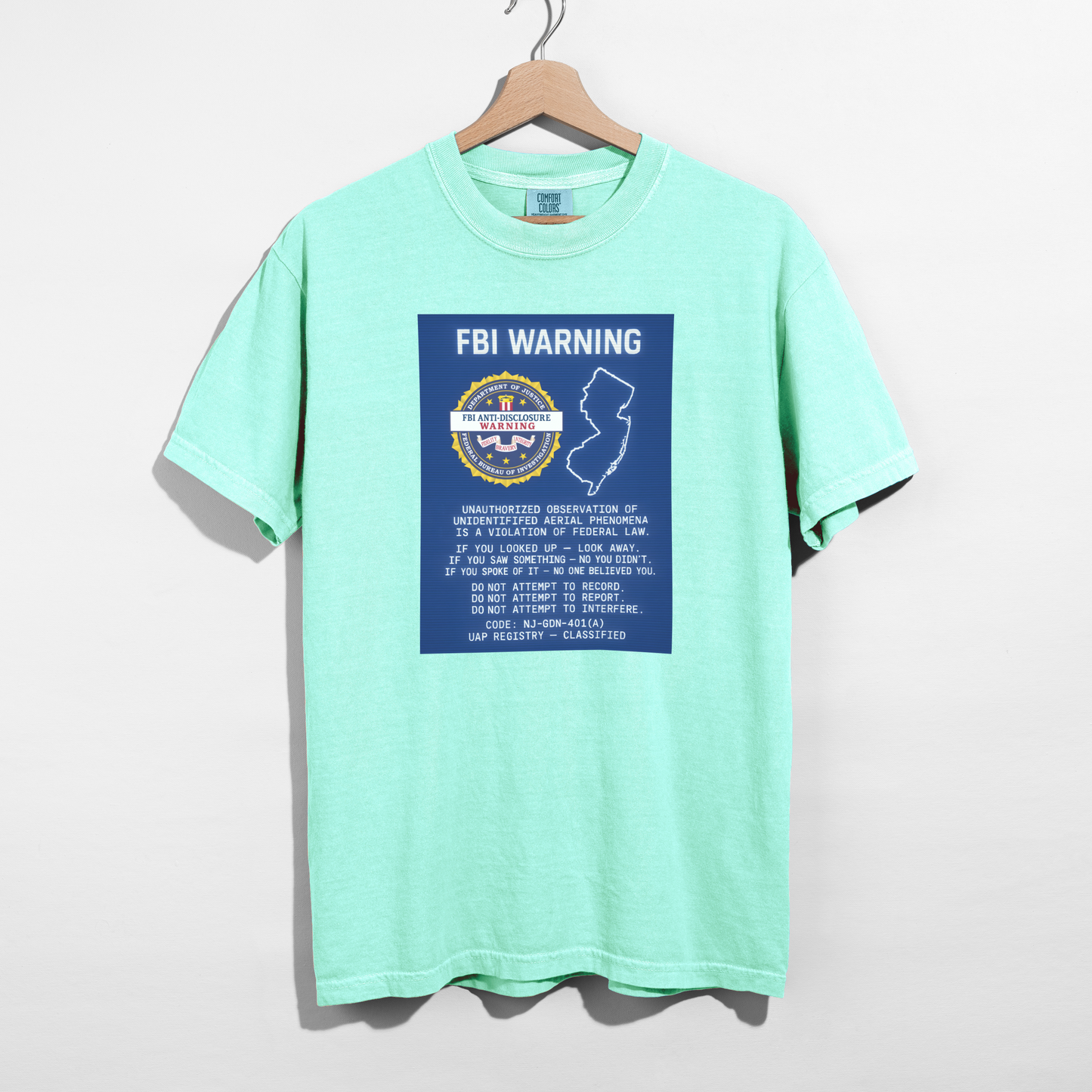 FBI WARNING (NJ Edition) — Pure Cotton Tee