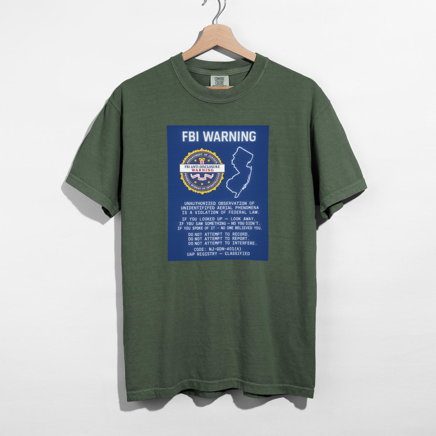 FBI WARNING (NJ Edition) — Pure Cotton Tee