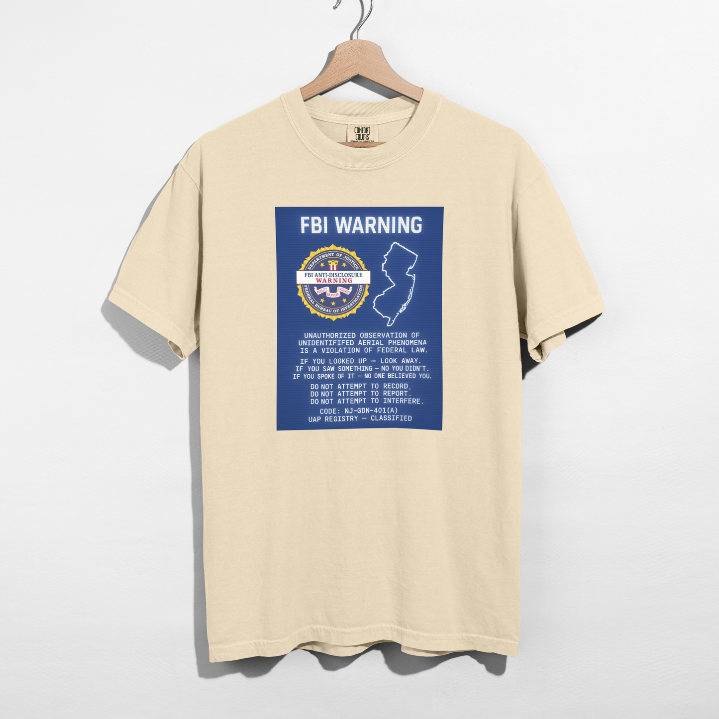 FBI WARNING (NJ Edition) — Pure Cotton Tee