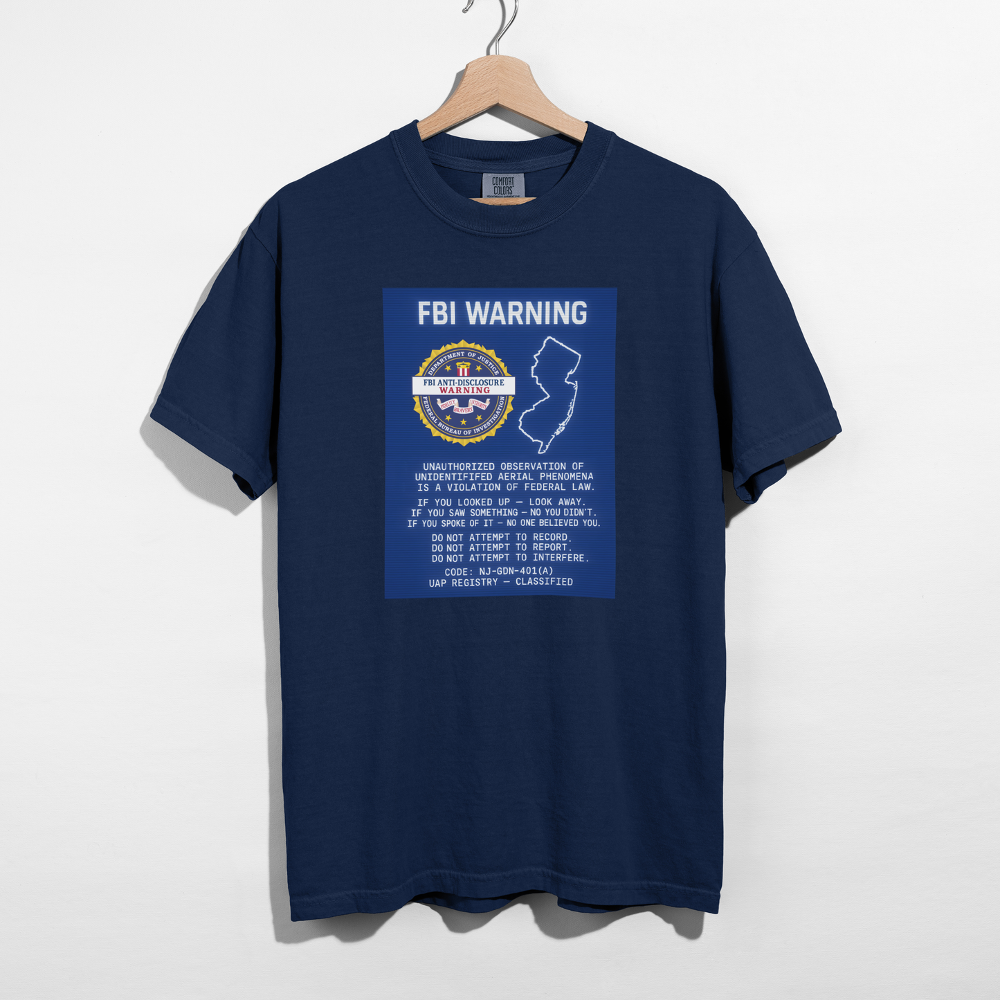 FBI WARNING (NJ Edition) — Pure Cotton Tee