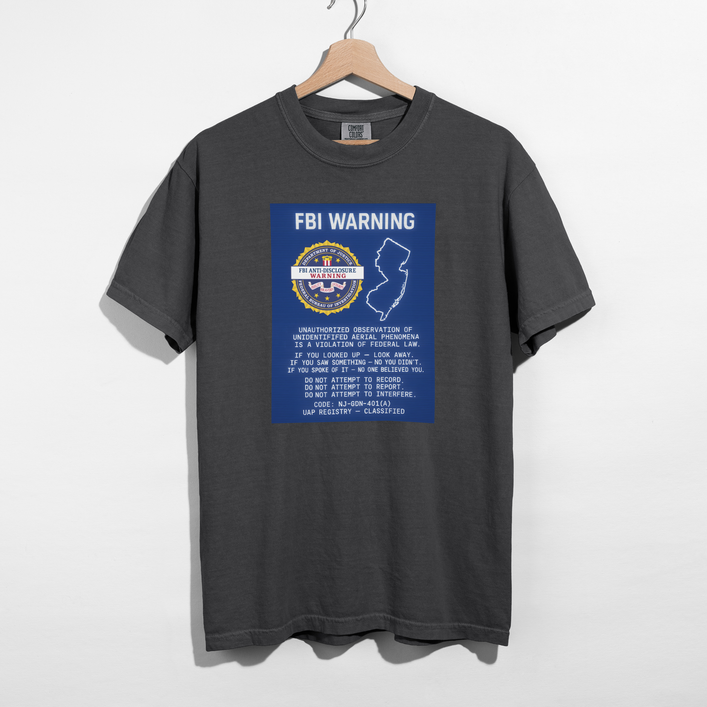 FBI WARNING (NJ Edition) — Pure Cotton Tee