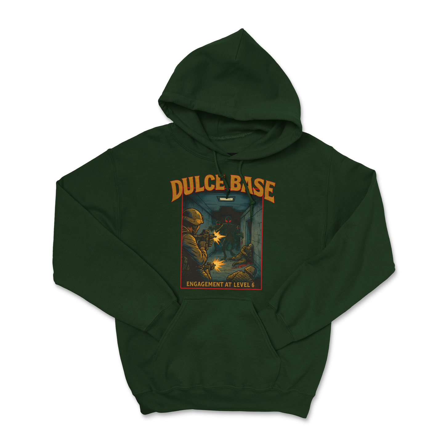 Dulce Base Firefight — Field Protocol Hoodie