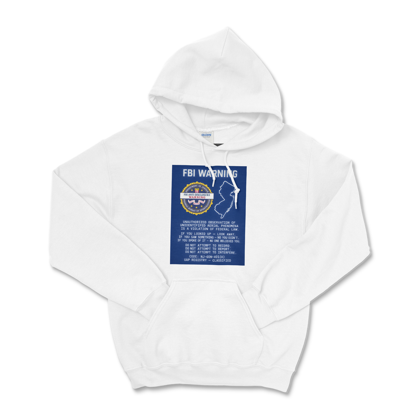 FBI WARNING (NJ Edition) — Field Protocol Hoodie